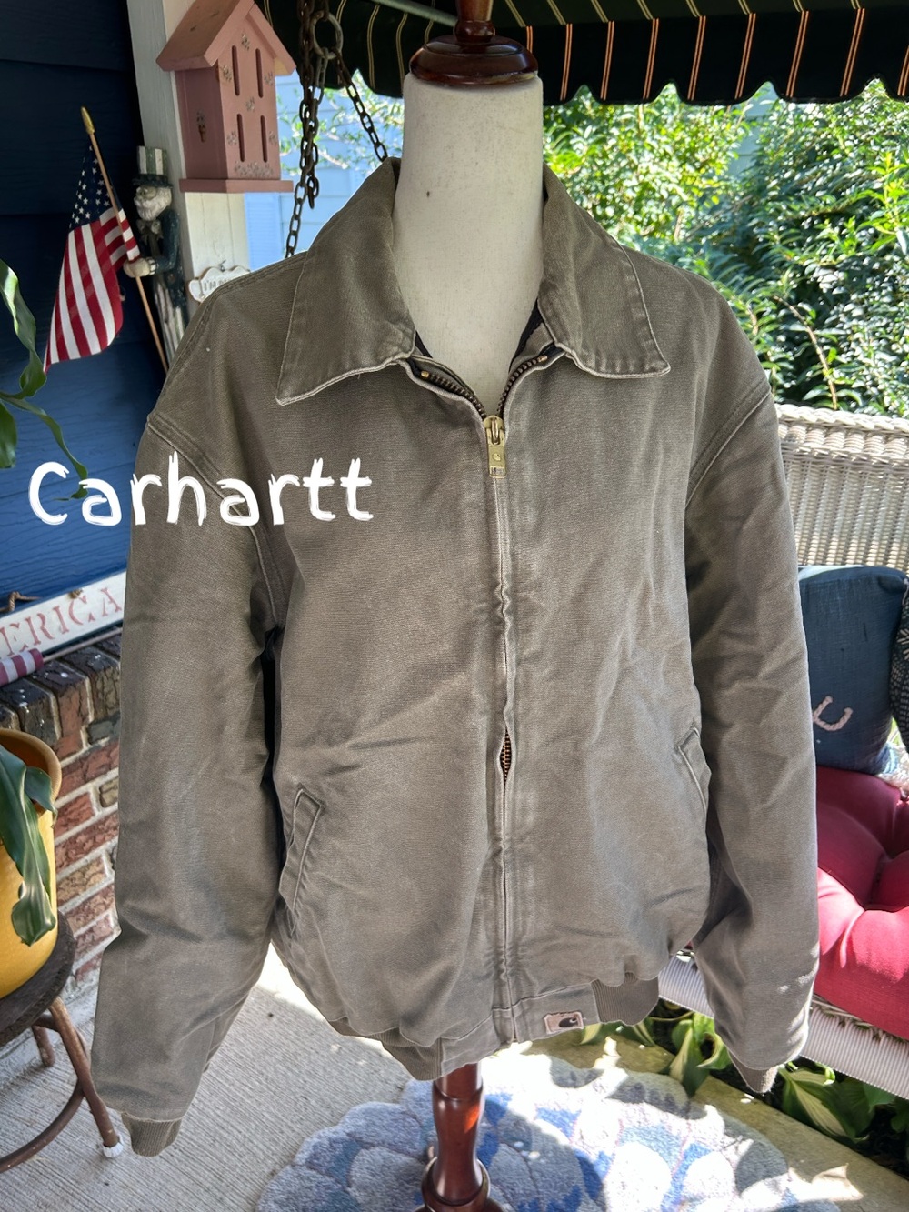 Sandstone Duck Mesh-Lined Bomber/Santa Fe Jacket